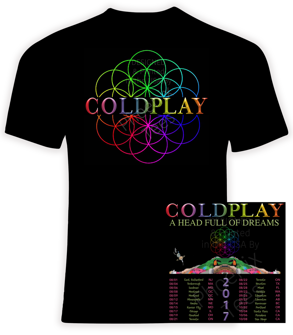 tour shirt coldplay