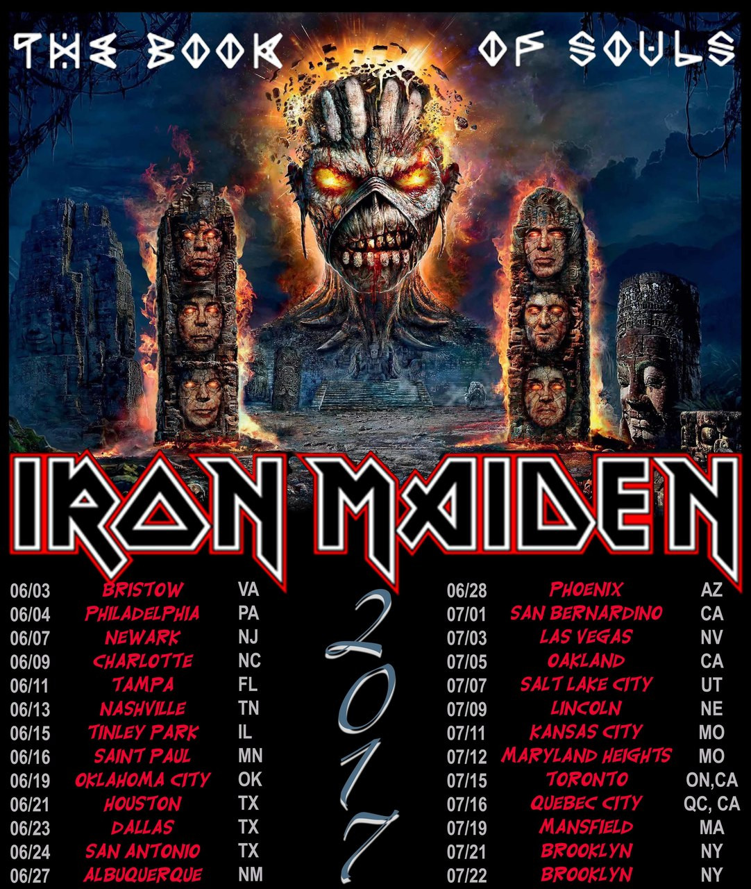 Iron Maiden THE BOOK OF SOUL tour ベスト S Iron Maiden THE BOOK OF SOUL tour ベスト S