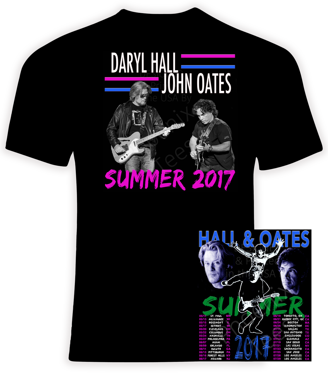 hall and oates tour shirt