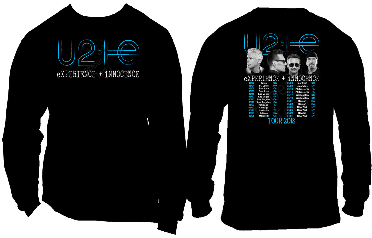 U2 INNOCENCE + EXPERIENCE TOUR Tシャツ U2 Experience and Innocence 2018 Concert Tour T shirt