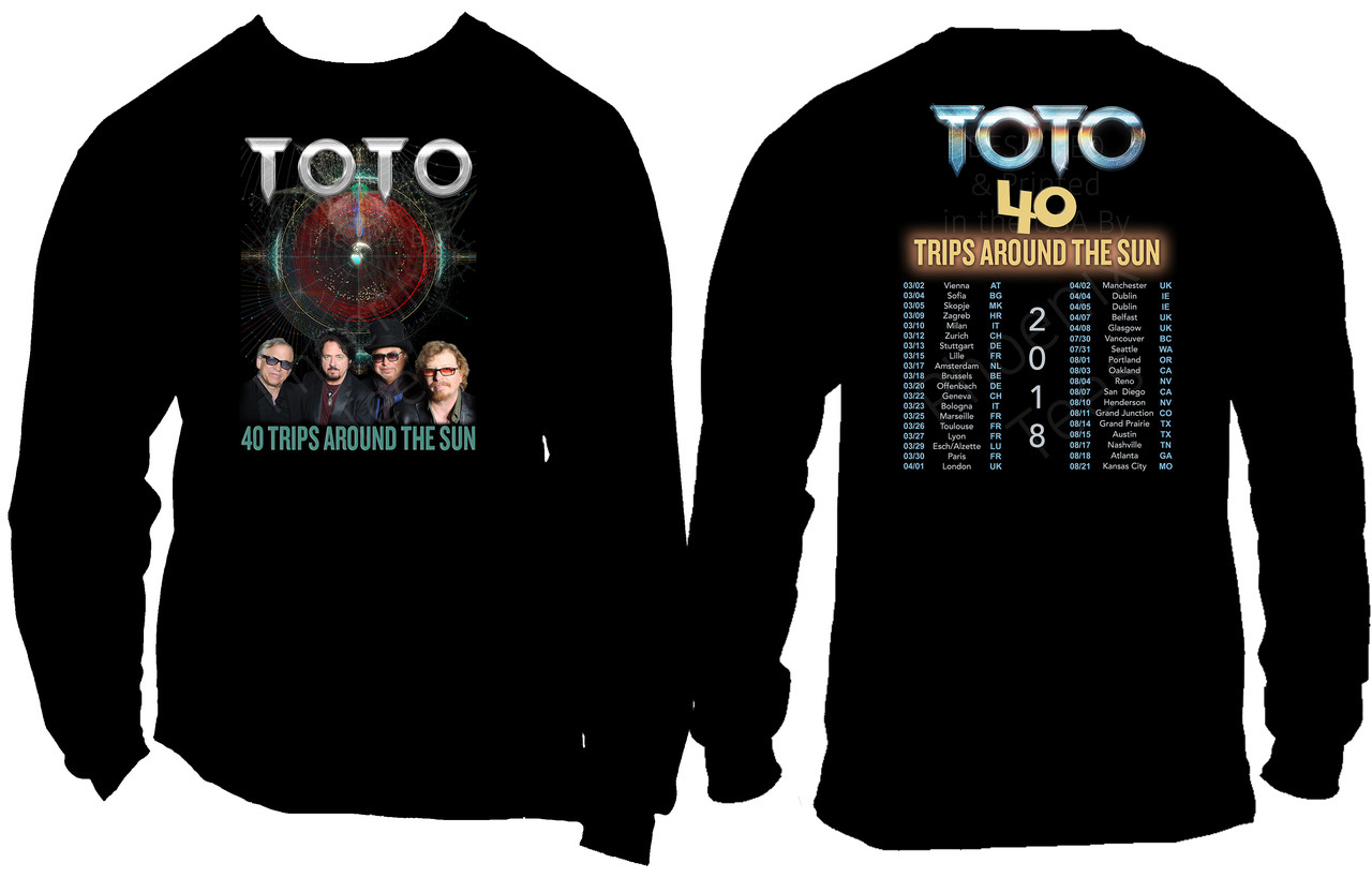 Toto 2018 40 Trips Around The Sun Concert Tour t shirt ...