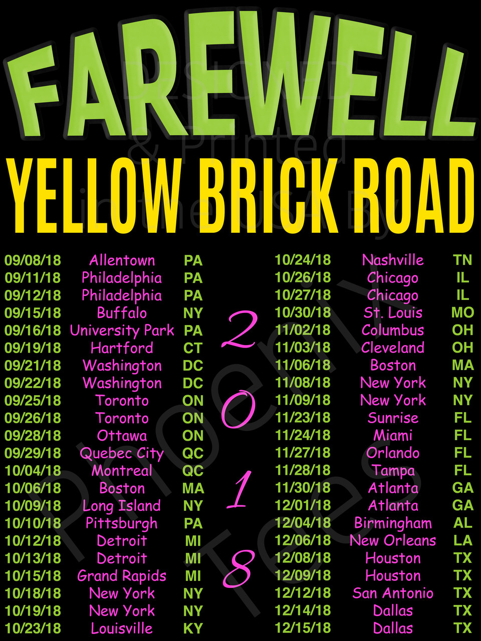 Elton John Farewell Yellow Brick Road Tour T-Shirt - Teespix - Store  Fashion LLC