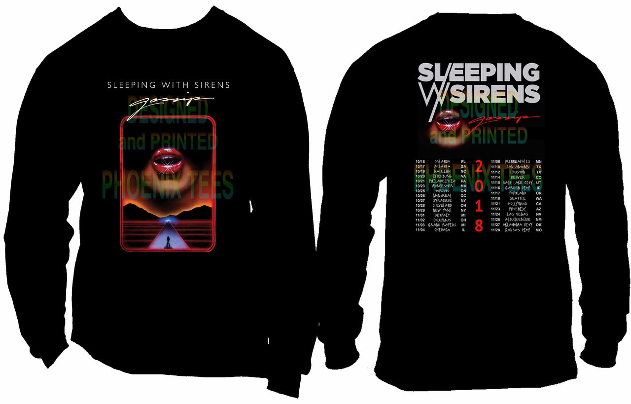 sleeping with sirens gossip tour shirt