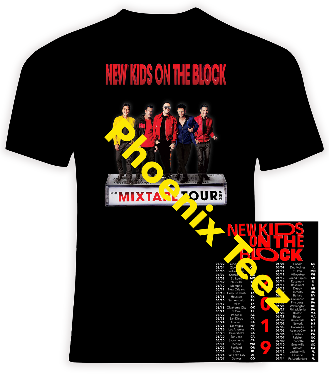 New Kids on the Block Mixtape Concert Tour - Phoenix Tees