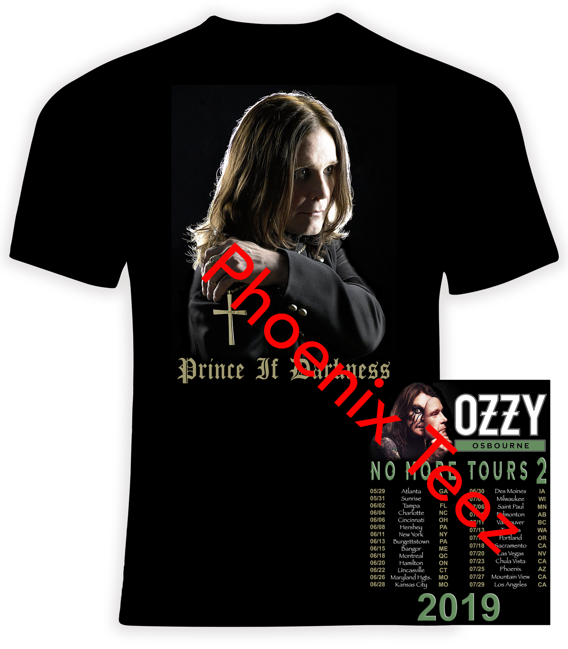 ozzy osbourne tour t shirt