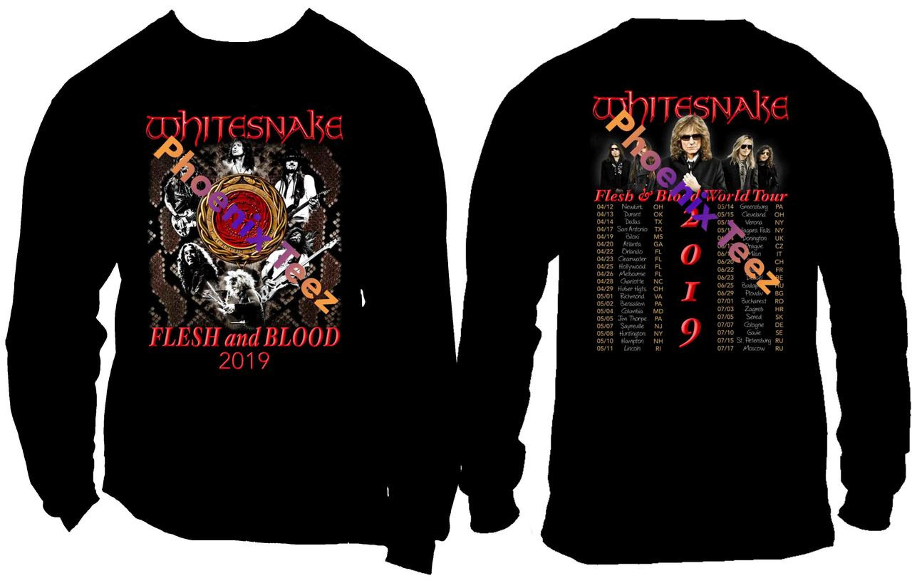 Whitesnake 19 Flesh And Blood World Tour Phoenix Tees
