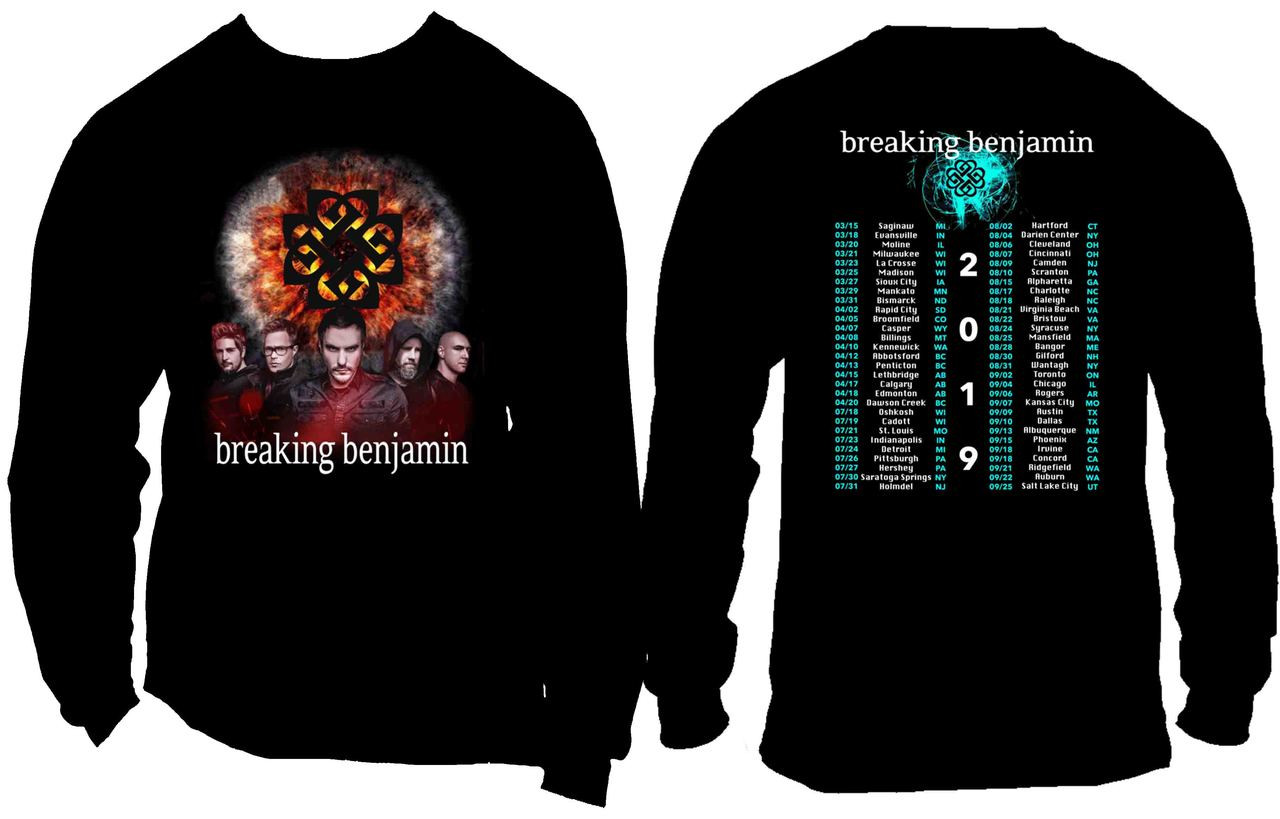Breaking Benjamin Tickets Shirt, Breaking Benjamin Tour Setlist Shirt,  Breaking Benjamin Tour 2023 Shirt