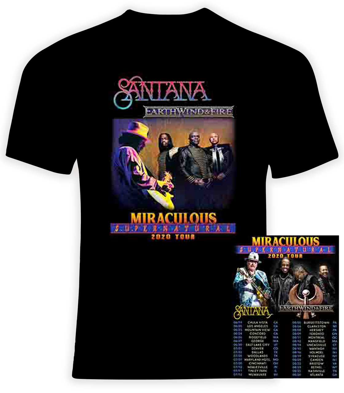 santana tour shirt