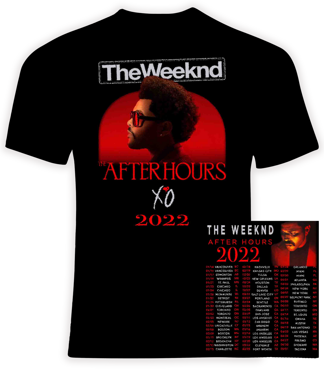 The weeknd tour shirt Clearance