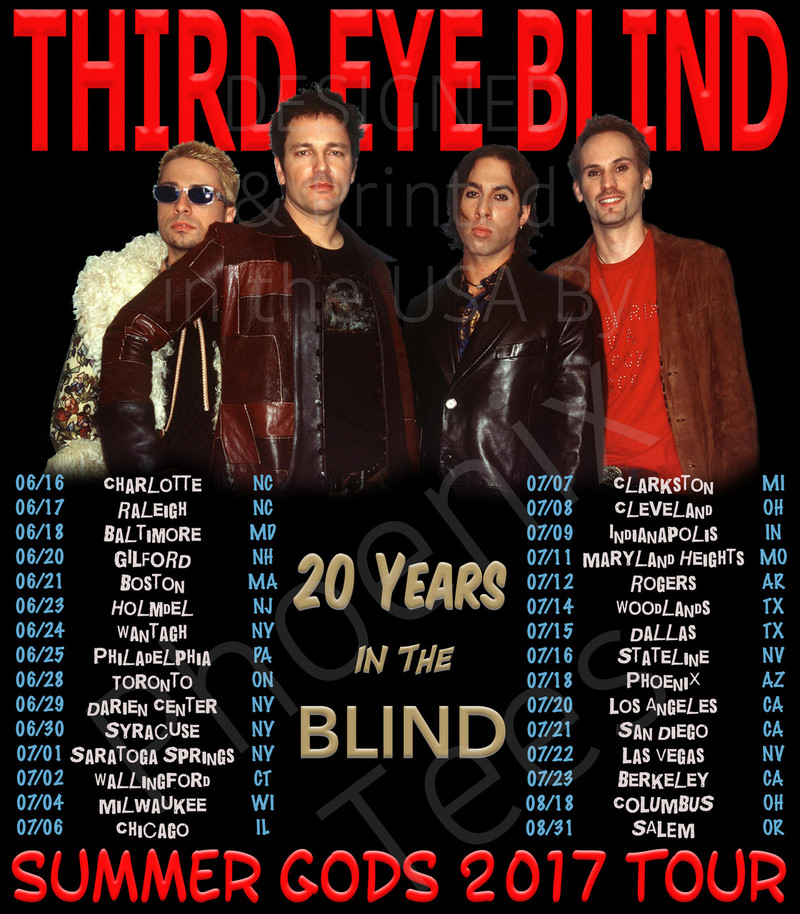 Third Eye Blind "Summer Gods 2017 Tour" T shirt