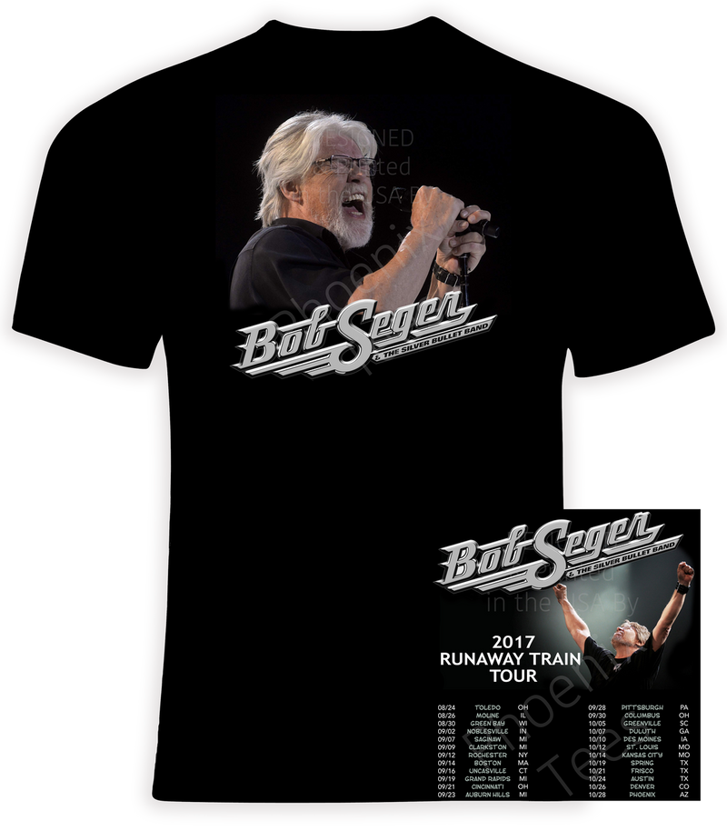 Bob Seger and The Silver Bullet Band "Runaway Train Tour" 2017 T shirt