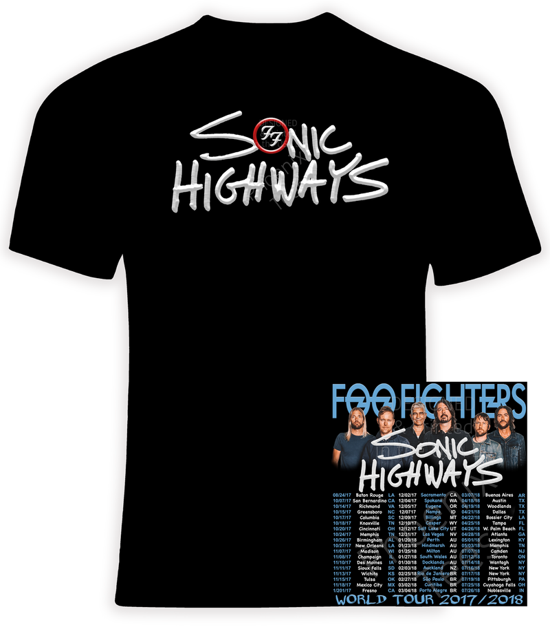 Foo Fighters 2017/2018 Sonic Highways Concert Tour T shirt