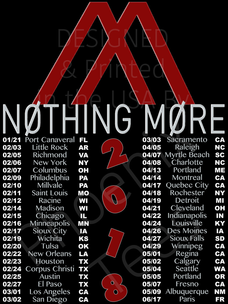 Nothing More 2018 Concert T-shirt