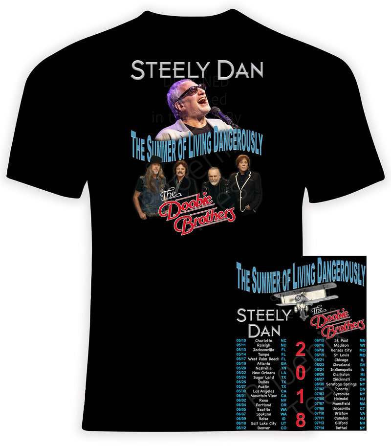 Steely Dan and The Doobie Bros 2018 Tour T shirt