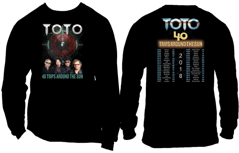 Toto 2018 40 Trips Around The Sun Concert Tour t shirt