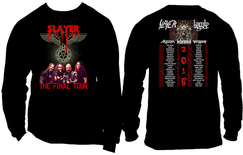 Slayer 1 "The Final Tour" 2018 Concert T shirt