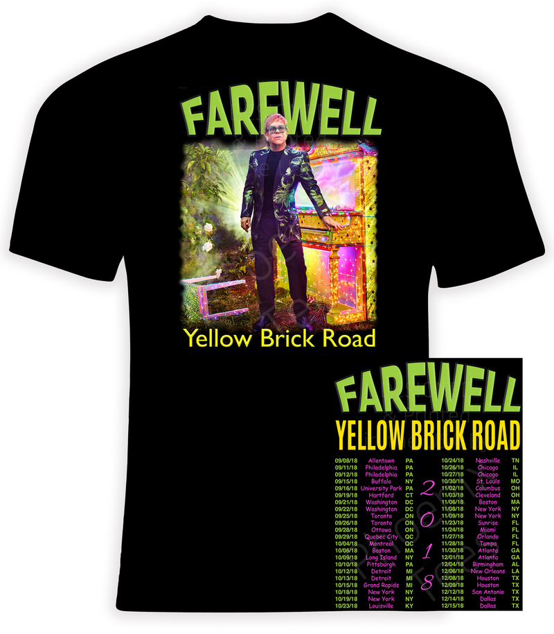 Elton John Farewell Yellow Brick Road 2018 t shirt