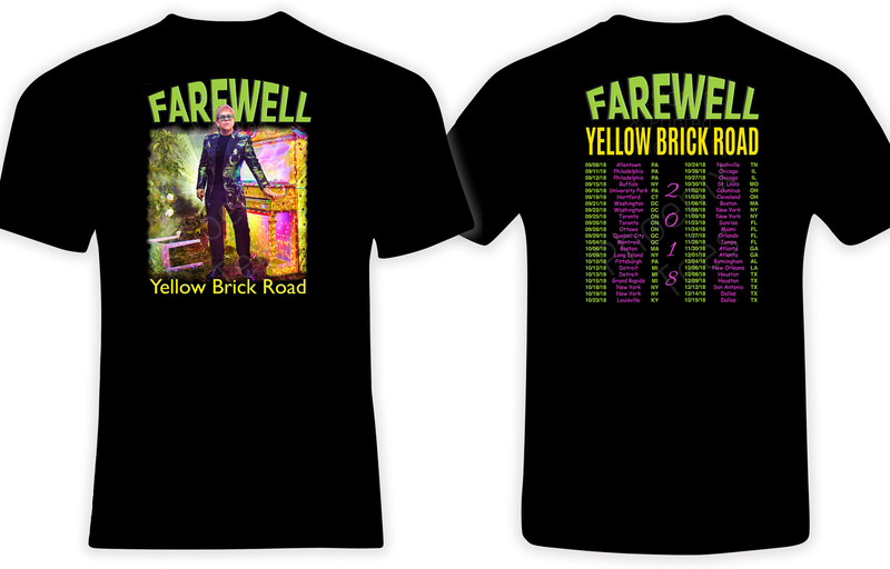 Elton John Farewell Yellow Brick Road 2018 t shirt