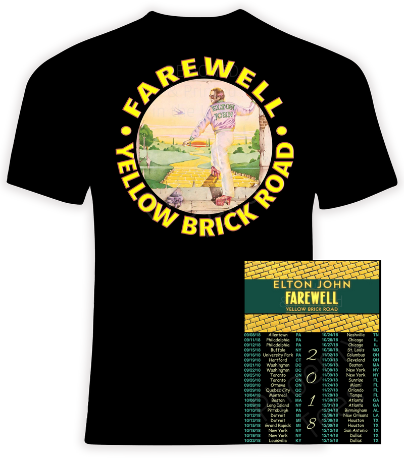 Elton John Farewell Yellow Brick Road 2018 t shirt 2