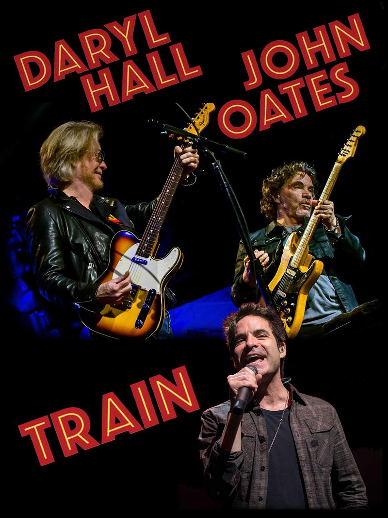 Hall & Oates and Train 2018 Summer Concert Tour Tshirt