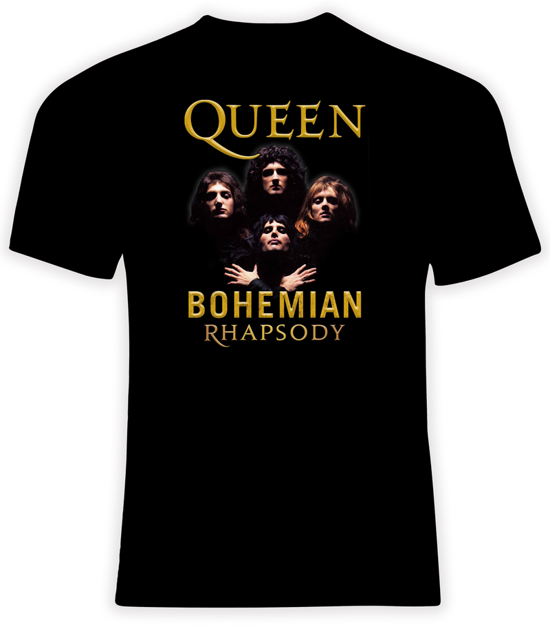 Queen Bohemian Rhapsody T-Shirt Uomo – Maglietta Bianca Cotone Morbido Con Stampa Retro