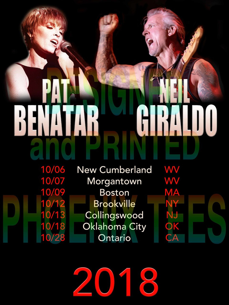 Pat Benatar and Neil Giraldo 2018 Concert tshirt