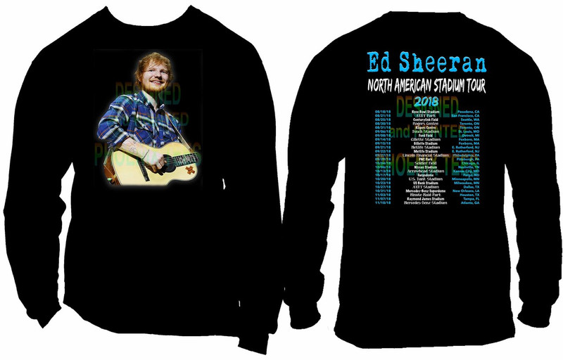 Ed Sheeran 2018 North American Stadium Concert t shirt