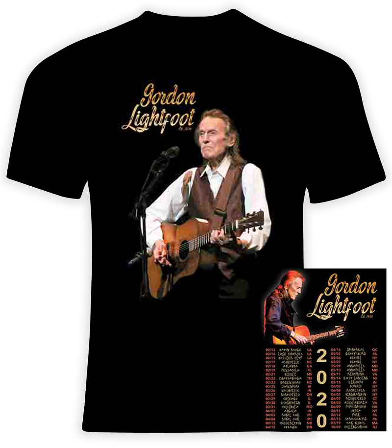 Gordon Lightfoot 2020 Concert Tour T Shirt