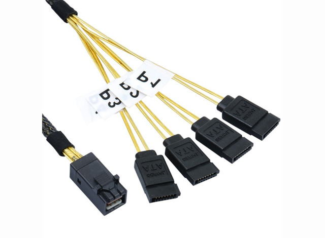 1M Internal Mini SAS HD to 4xSATA Cable SB Technology