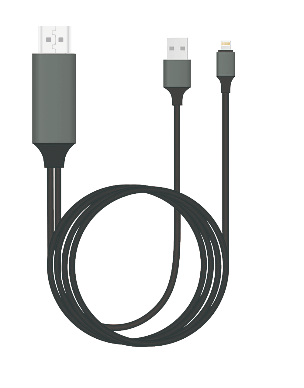 Plug Play Lightning to HDMI Cable in 2m for iPhone iPad SB