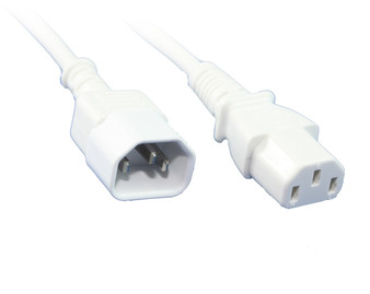 1.5M IEC C13 To C14 Power Cable White