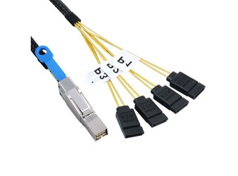 1M External Mini SAS HD SFF-8644 to 4 x SATA Cable