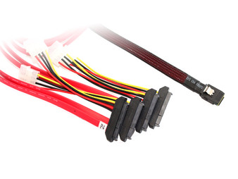 50CM M-SAS To 4XSAS29/Molex Cable