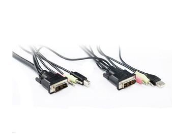 1.8M DVI USB Audio KVM Cable Set