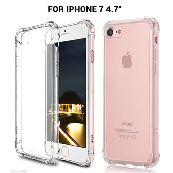 iPhone 7 Shockproof Slim Soft Bumper Hard Back Case Cover Protector Clear color