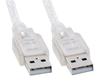 1m USB 2.0 Cable - Type A Male to Type A Male Transparent Colour