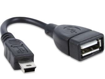 USB A Female to Micro USB 5 Pin Male Adapter Host OTG Data Charger Cable