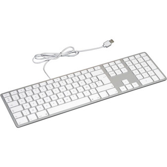 Matias White/Silver Wired Aluminium Keyboard for Mac (FK318S)
