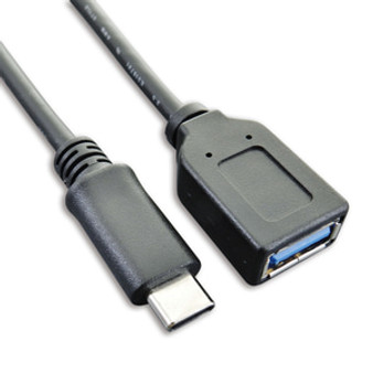 AMBER ADAPTER CABLE, USB3.1..type C MALE TO A FEMALE, GEN 1 / 15CM