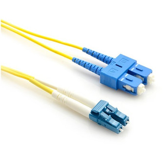 LinkBasic Single Mode OS1 LSZH Duplex SC-LC Fibre Optic Patch Cord 1 Metre