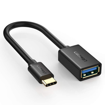UGreen USB Type-C Male to USB 3.0 Type A Female OTG Cable 15cm - Black