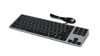 Matias Space Gray Wired Aluminium Tenkeyless Keyboard for Mac