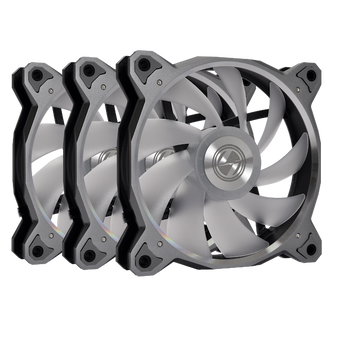 Lian Li Accessory BORAD120RGB-3G Bora Digital 120mm Fan RGB, 3 PCS, Space Gray