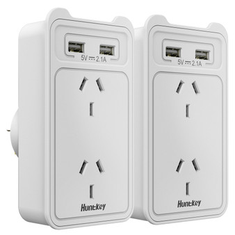 HUNTKEY SAC207 SMART WALL CHARGER (TWIN PACK)