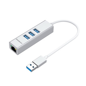 Simplecom CHN420 Aluminium 3 Port SuperSpeed USB HUB with Gigabit
