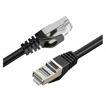 CAT7 10GbE SF/FTP Triple Shielding Ethernet Cable Black 50m