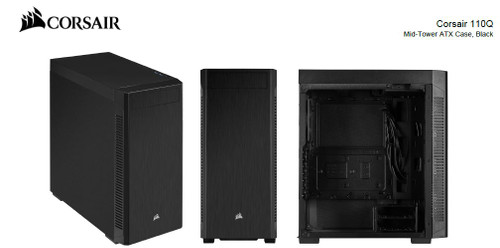 Corsair 110Q ATX Sound Dampening side, 2x 2.5' SSD, 2x 3.5' HDD. PSU