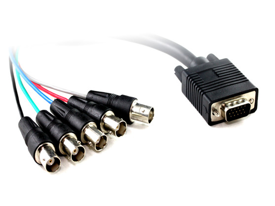 30CM VGA HD15M To 5 x BNC F Cable