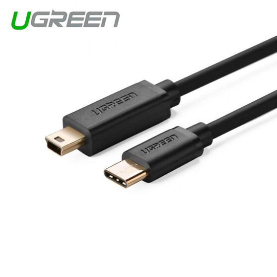 USB Type C Male to USB 2.0 Mini 5Pin Male Cable 1M Black