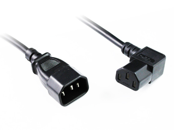 2M Right Angle C13 to C14 Power Cable